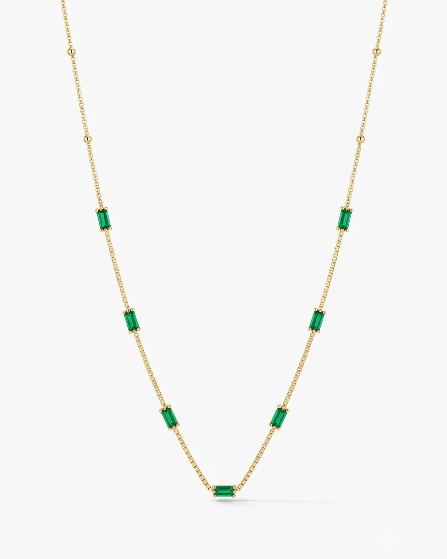 Emerald Cascade Necklace