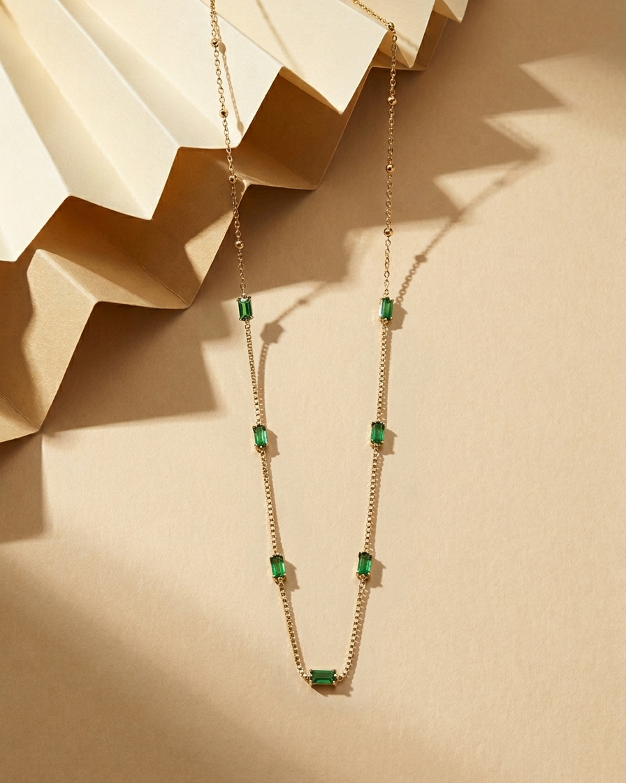 Emerald Cascade Necklace