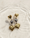 Linked Hearts Drop Earrings