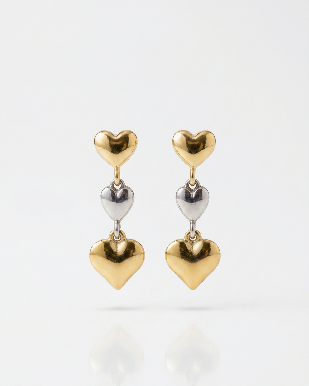 Linked Hearts Drop Earrings