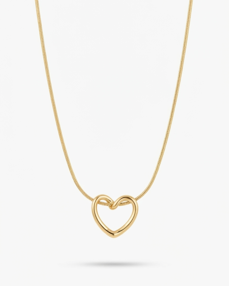 Infinite Heart Loop Necklace