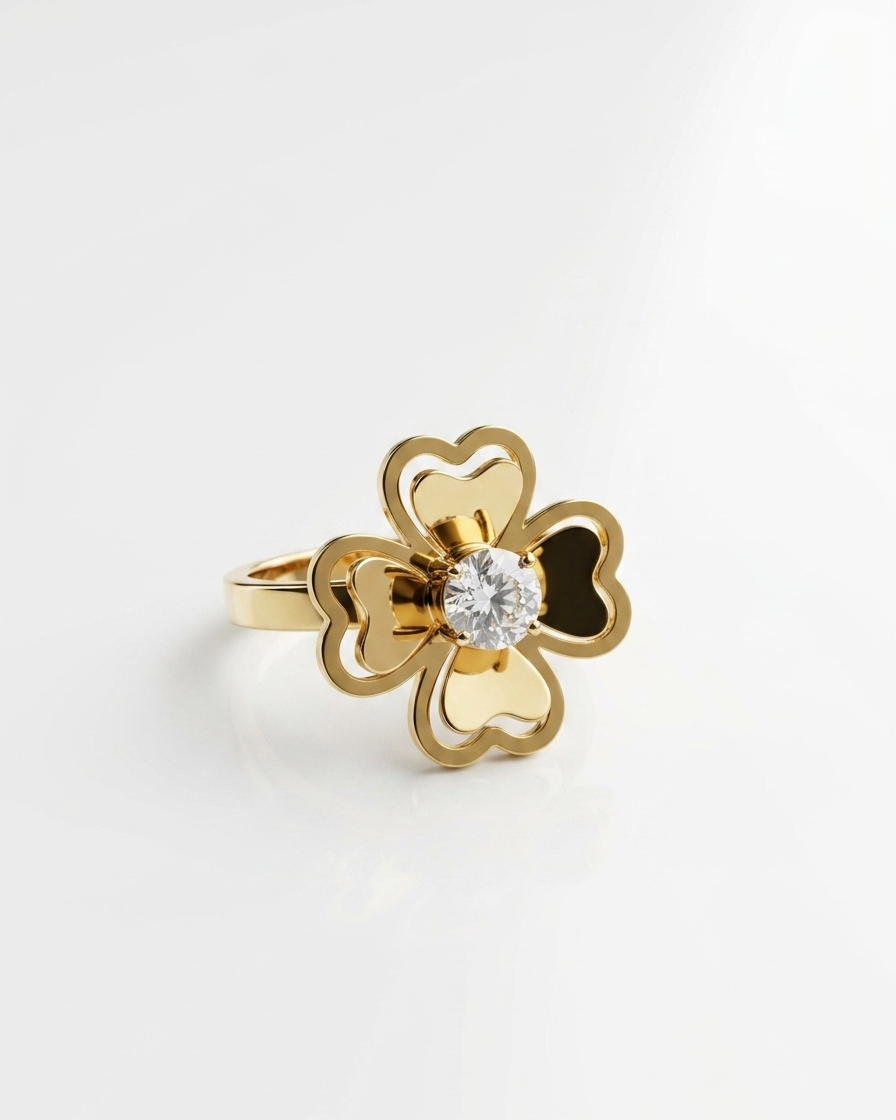 Shiny Clover Ring