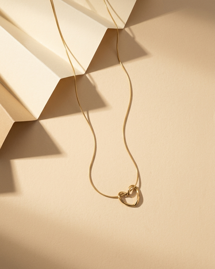 Infinite Heart Loop Necklace