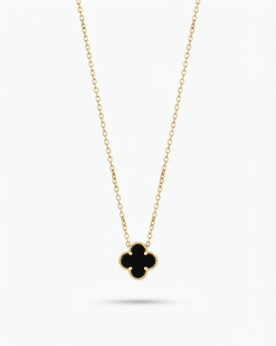 Midnight Clover Necklace